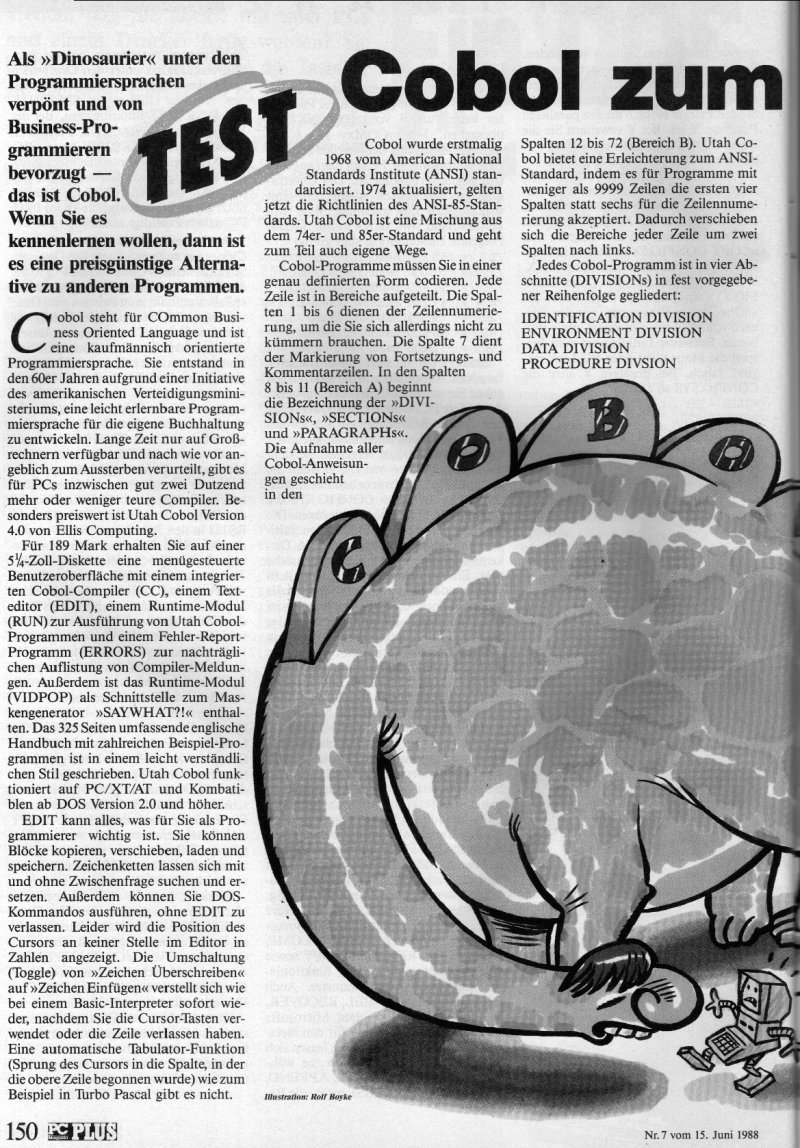 1988 - Cobol zum Schnuppern 1