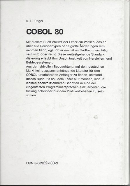 COBOL 80 von K.-H. Regel