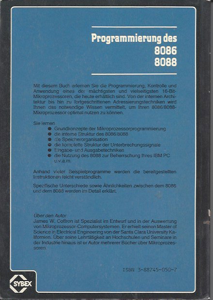 Programmierung des 8086 8088 von James W. Coffron