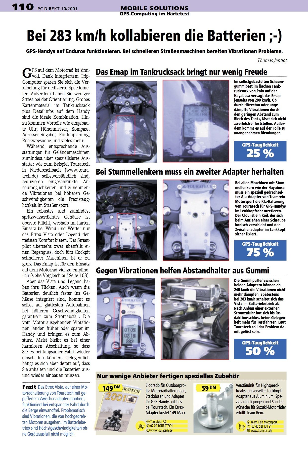 Thomas Jannot in PC-Direkt 10/2001