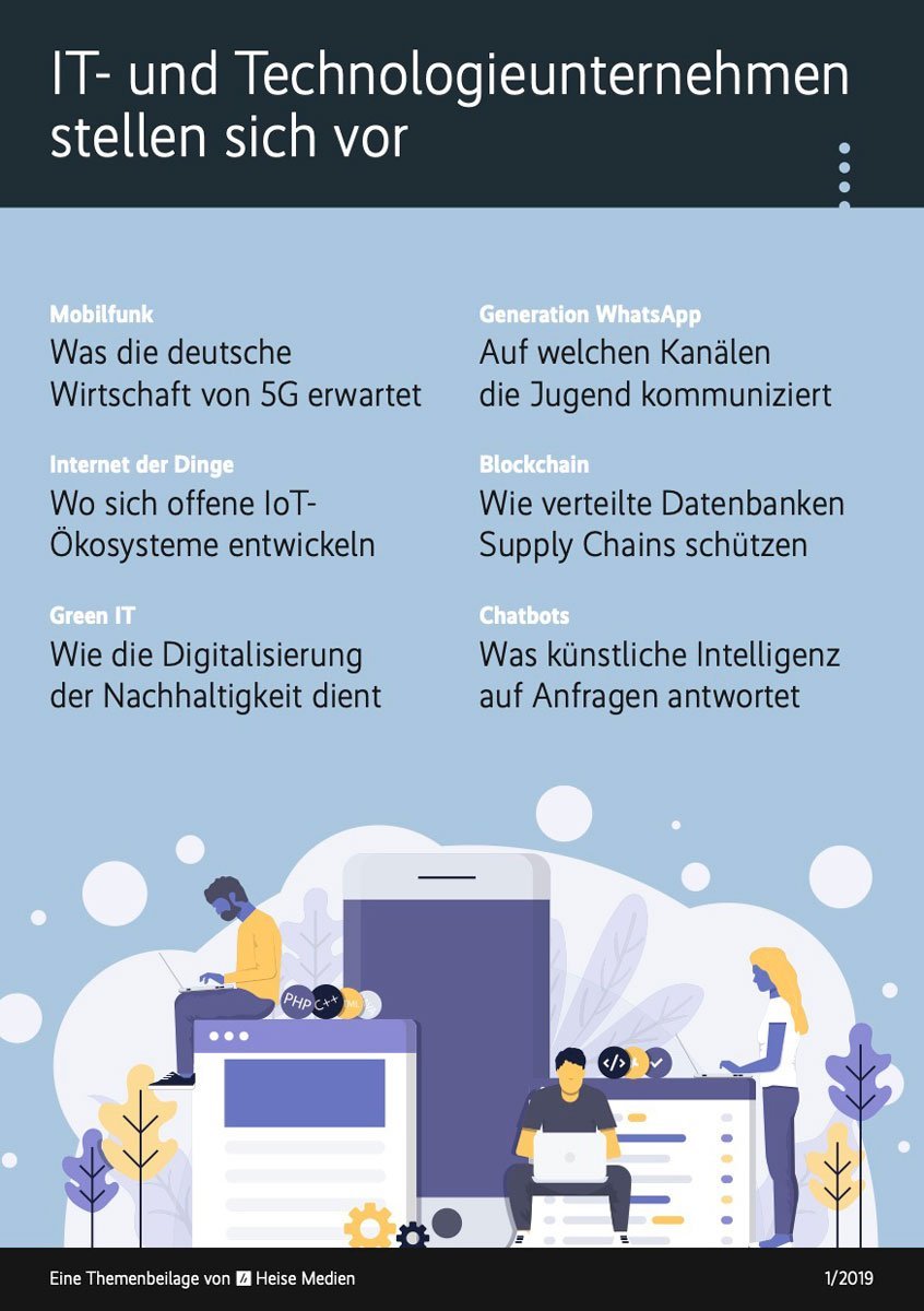 IT- und Technologieunternehmen stellen sich vor 1/2019 in c't 10/19, ix 5/19 und Technology Review 5/19