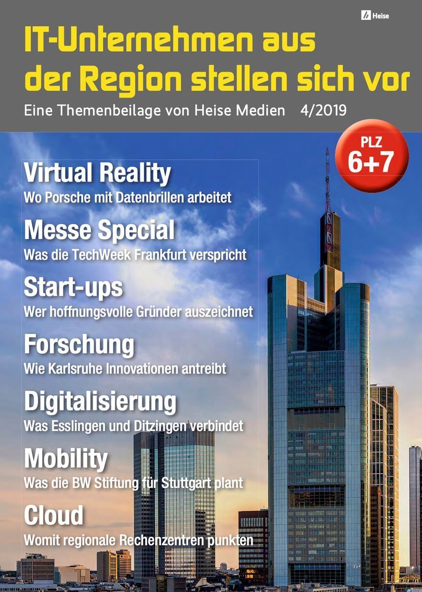 IT-Unternehmen aus der Region stellen sich vor 4/2019 (PLZ 6+7) in c't 23/19